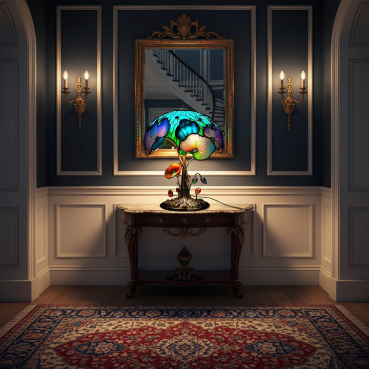 Lampe Champignon - lampe en vitrail