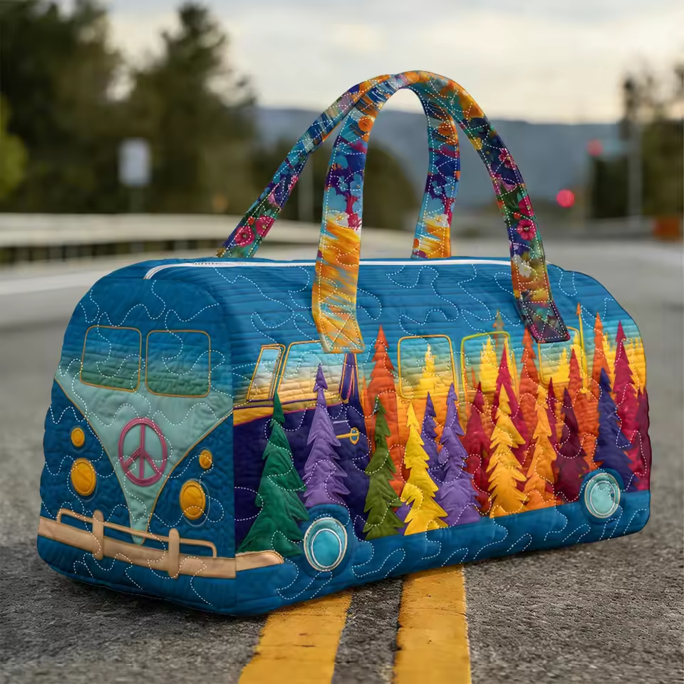 Coralie | Sac de voyage souple fait main – sac de voyage souple motif Coralie
