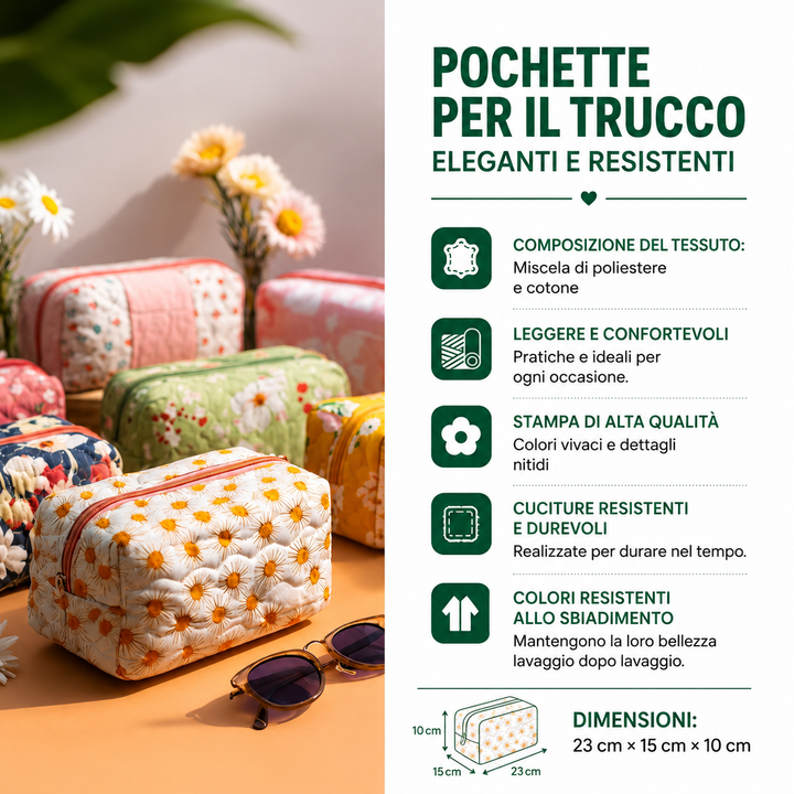 Trousse de maquillage matelassée moutons – vue 13 – Maria Milano
