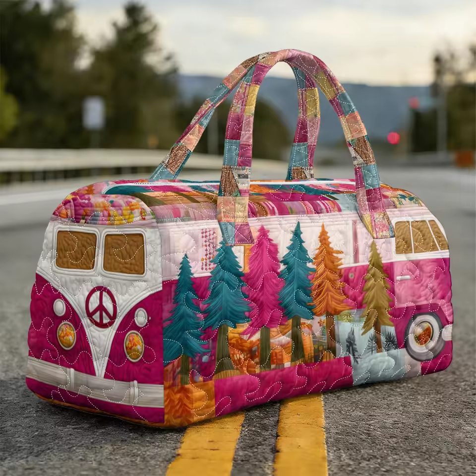 Delphine | Sac de voyage souple fait main – sac de voyage souple motif Delphine