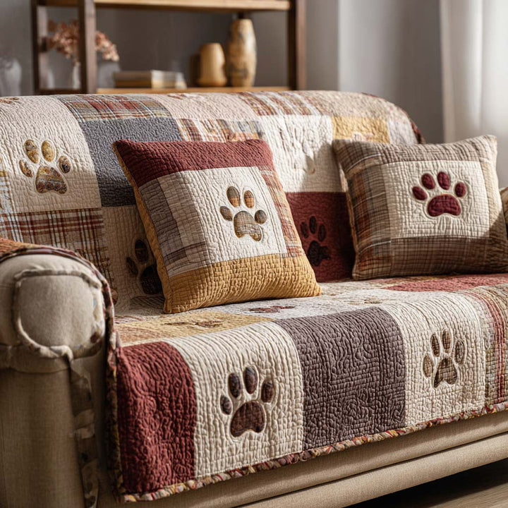 Housse de canapé matelassée – Motif tendre – image 1