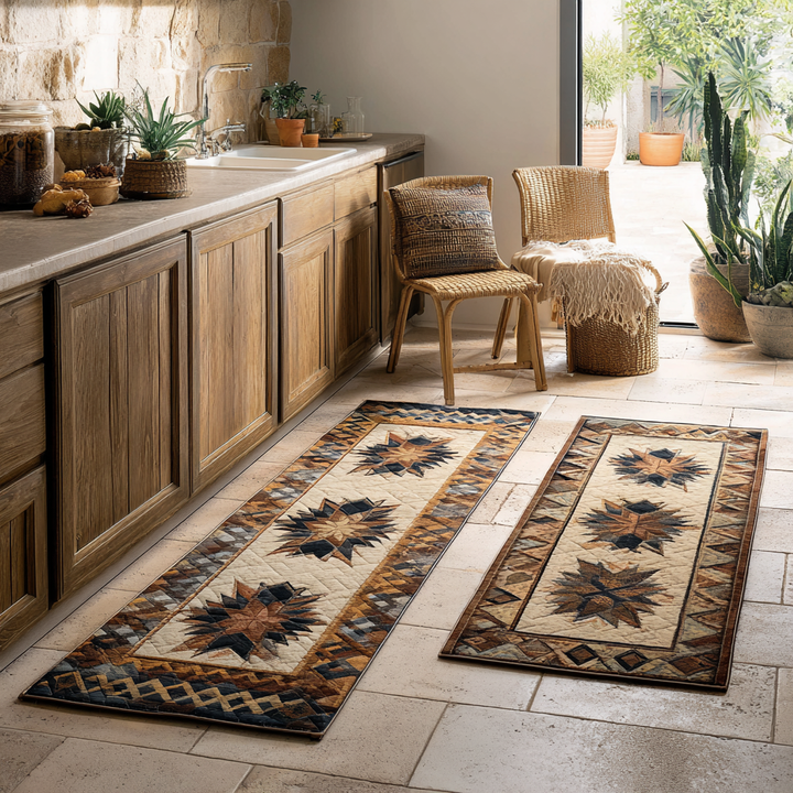 Tapis de cuisine antidérapant – Aube ambrée