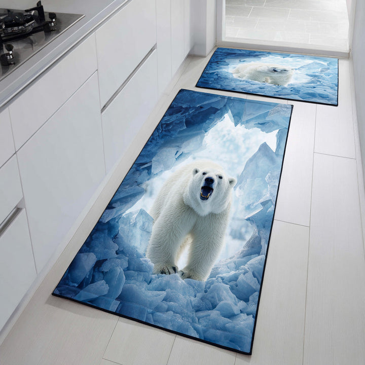 Tapis de cuisine antidérapant – Détails enneigés