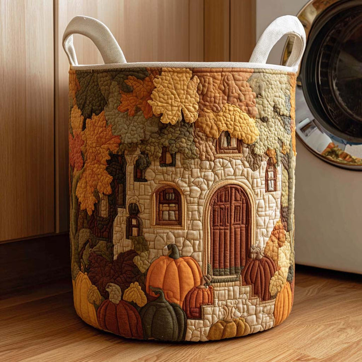Panier à linge matelassé – Feuilles d’automne – vue 1