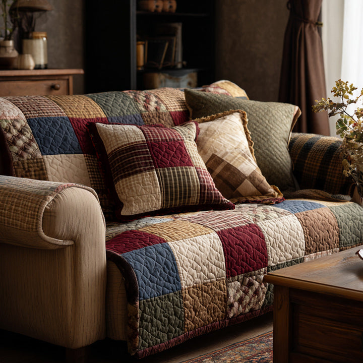 Housse de canapé matelassée – Motif d’automne – image 1