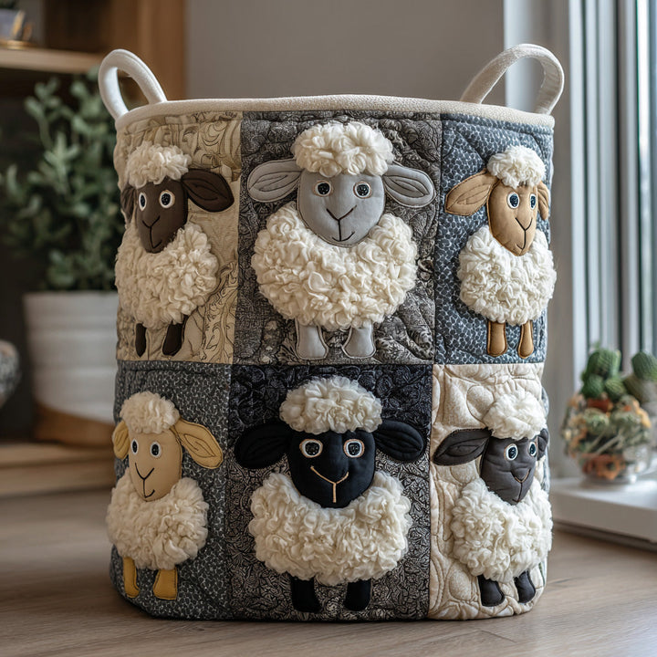 Panier à linge matelassé – Petit mouton – vue 1