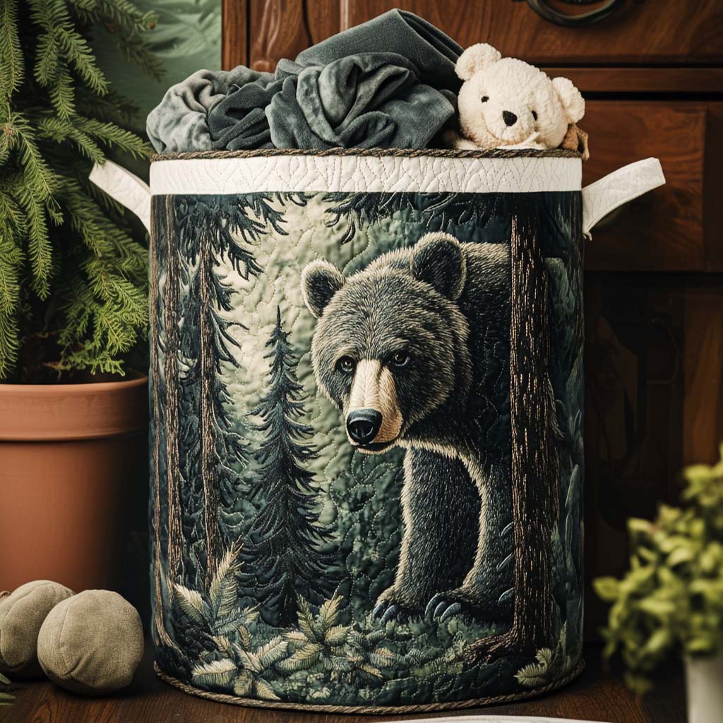 Panier à linge matelassé – Ours