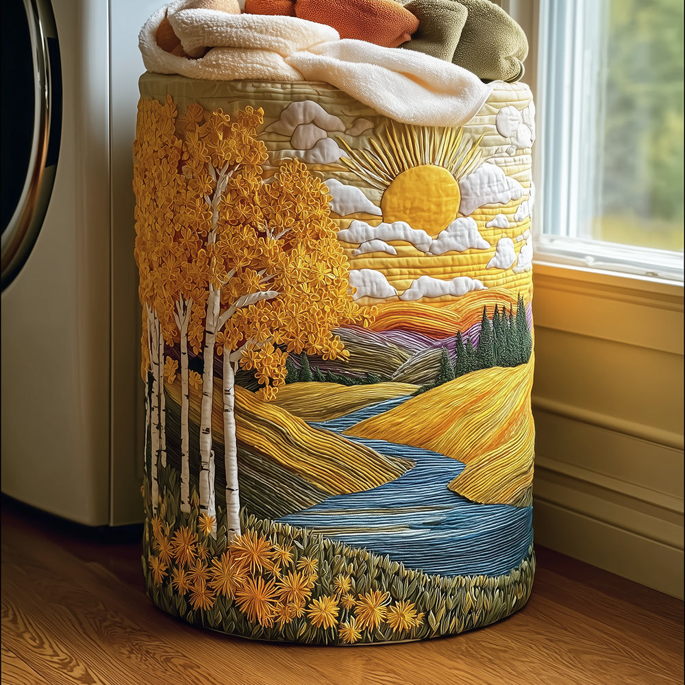 Panier à linge matelassé – Paysage naturel – vue 1