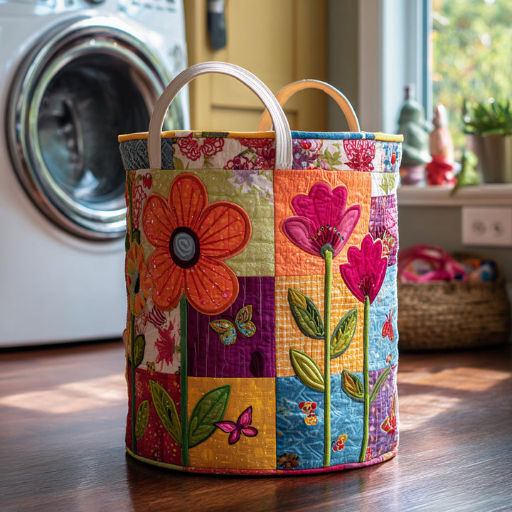 Panier à linge matelassé – Style bohème – vue 1
