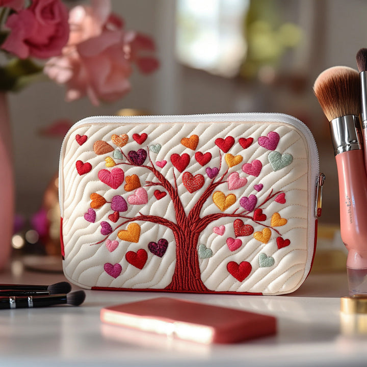 Trousse de maquillage matelassée arbre de vie – vue 1 – Maria Milano