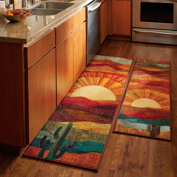 Tapis de cuisine antidérapant – Cactus style désert