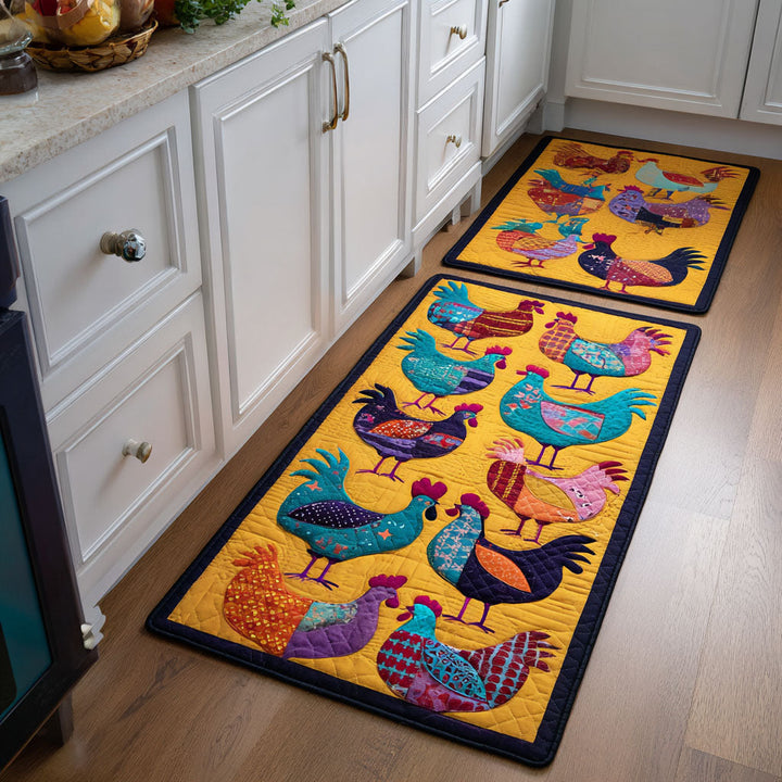 Tapis de cuisine antidérapant – Poules décoratives