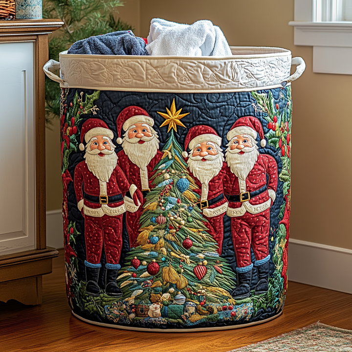 Panier à linge matelassé – Père Noël