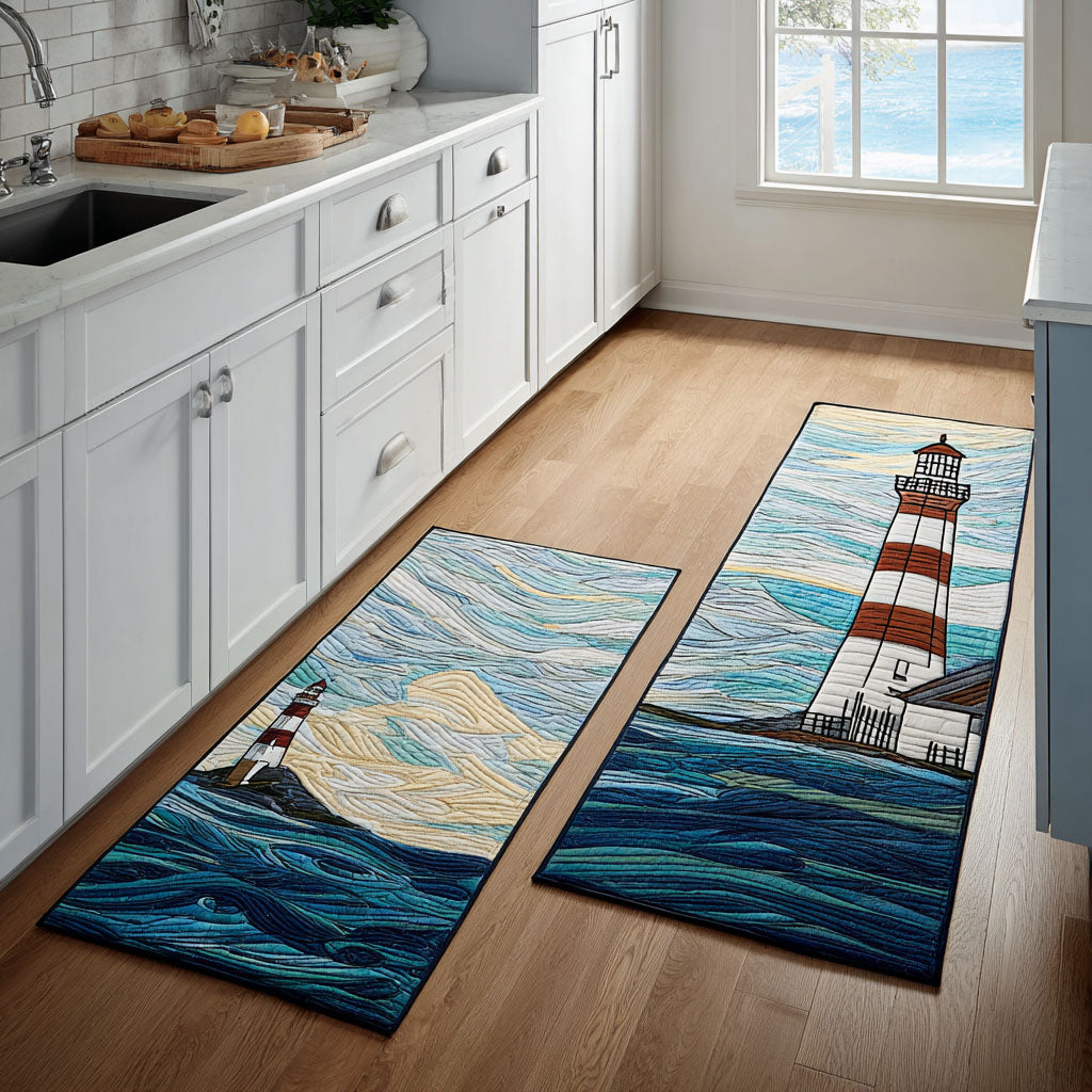 Tapis de cuisine antidérapant – Phare en bord de mer