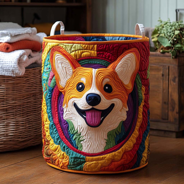 Panier à linge matelassé – Corgi – vue 1