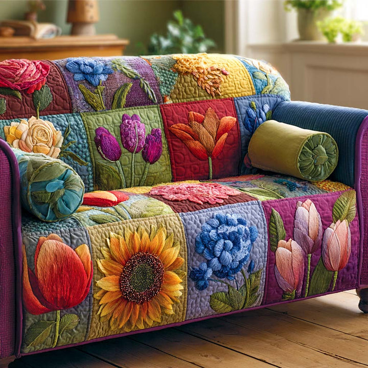 Housse de canapé matelassée – Style hippie
