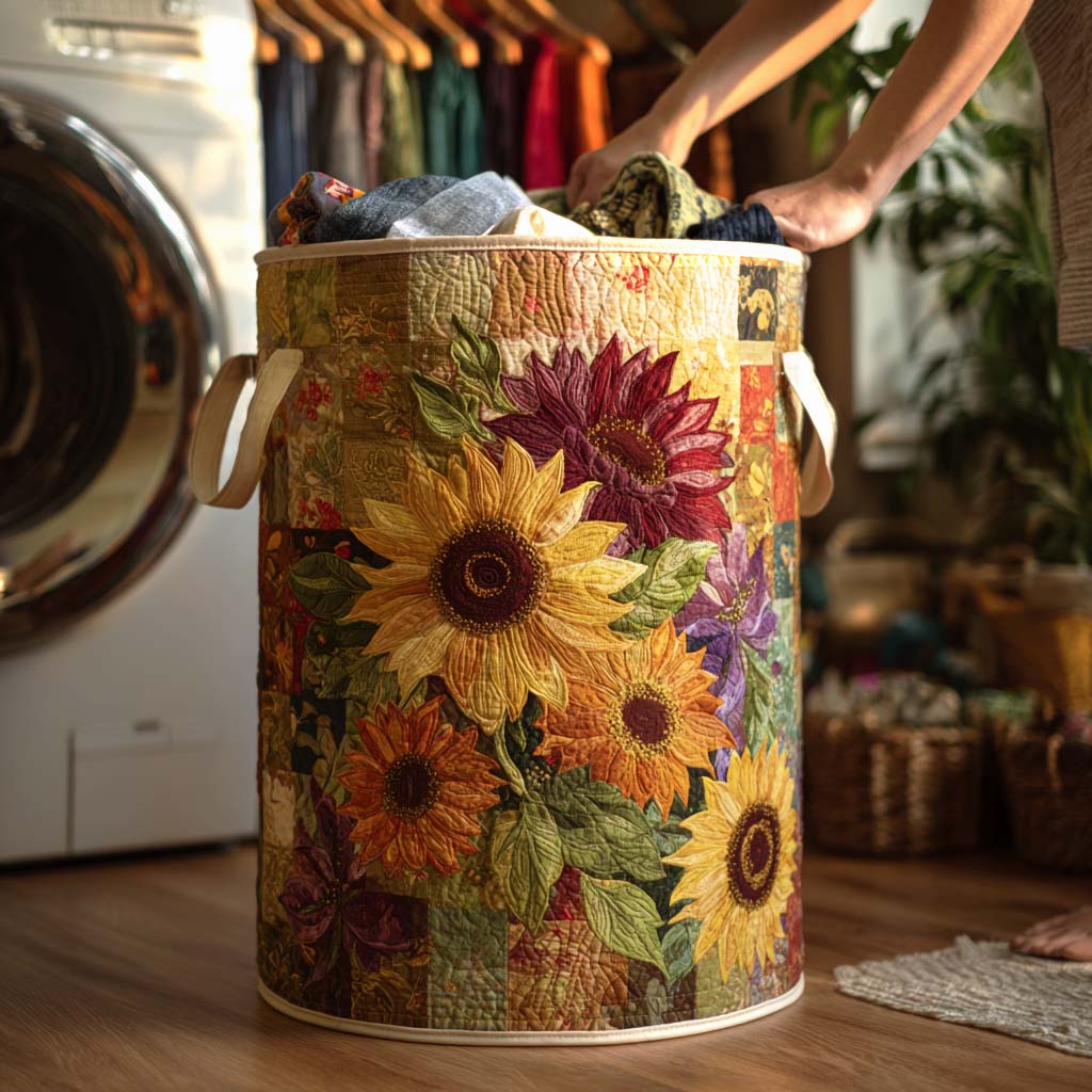 Panier à linge matelassé – Style campagne – vue 1