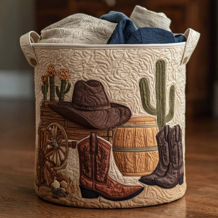 Panier à linge matelassé – Vache Highland – vue 1