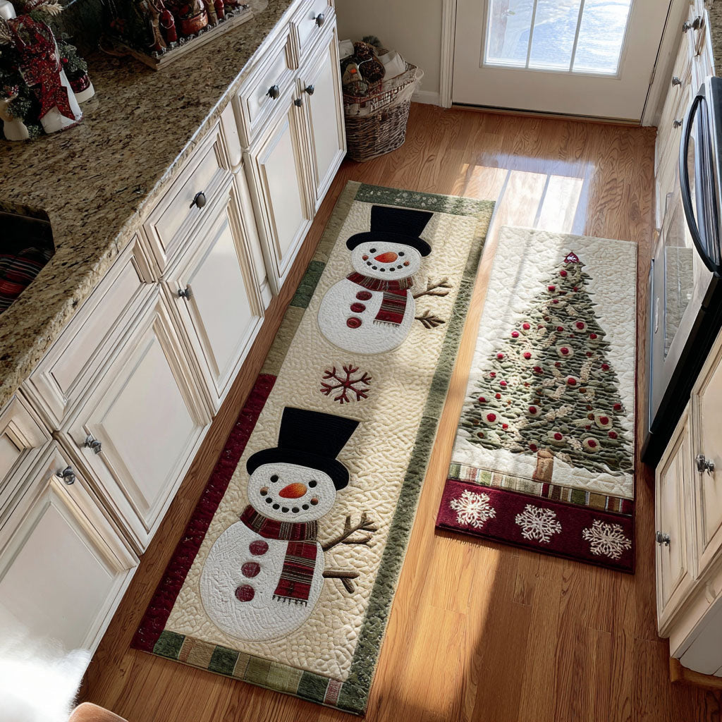 Tapis de cuisine antidérapant – Chalet d’hiver chaleureux
