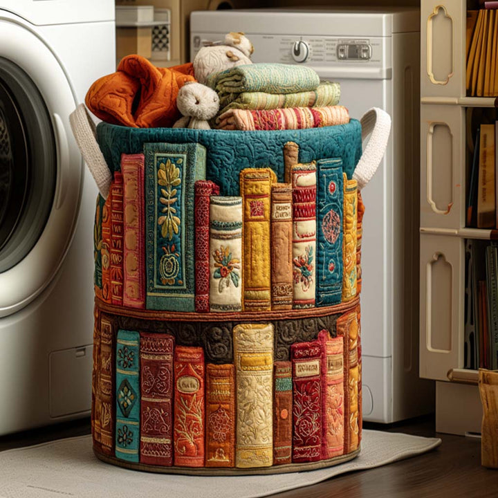 Panier à linge matelassé – Motif littéraire – vue 1