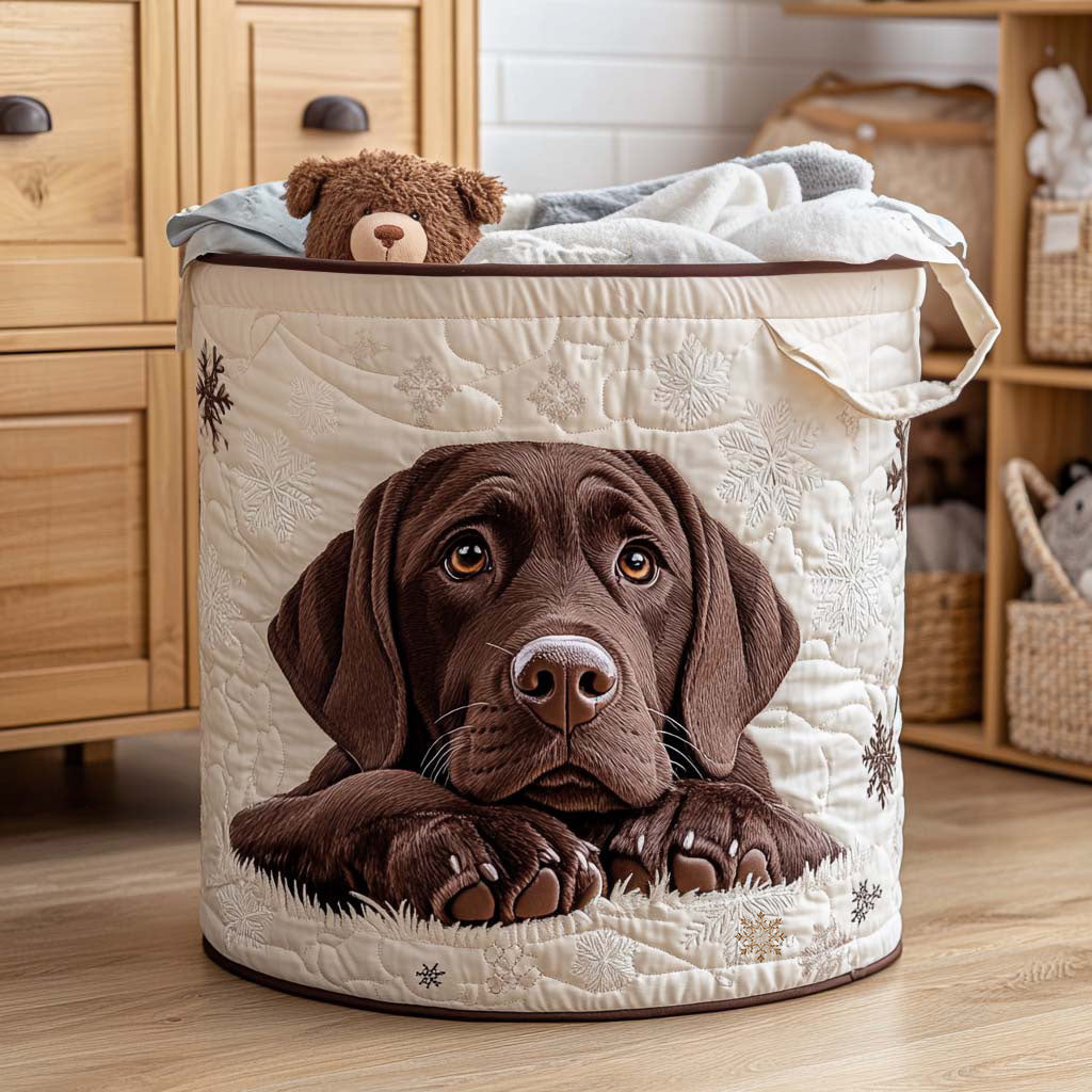 Panier à linge matelassé – Motif chiens – vue 1