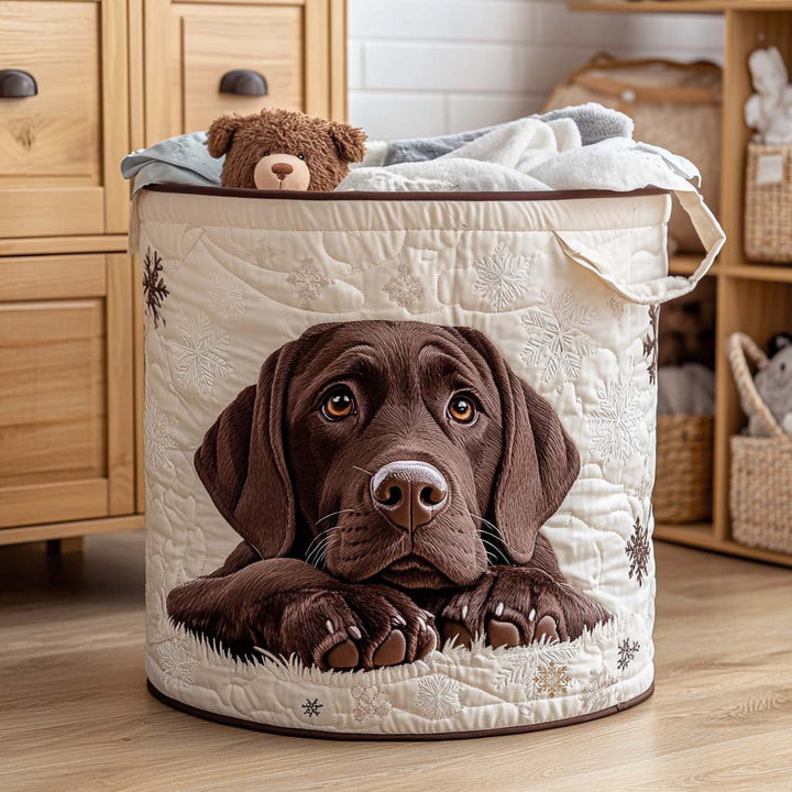 Panier à linge matelassé – Motif chiens – vue 1