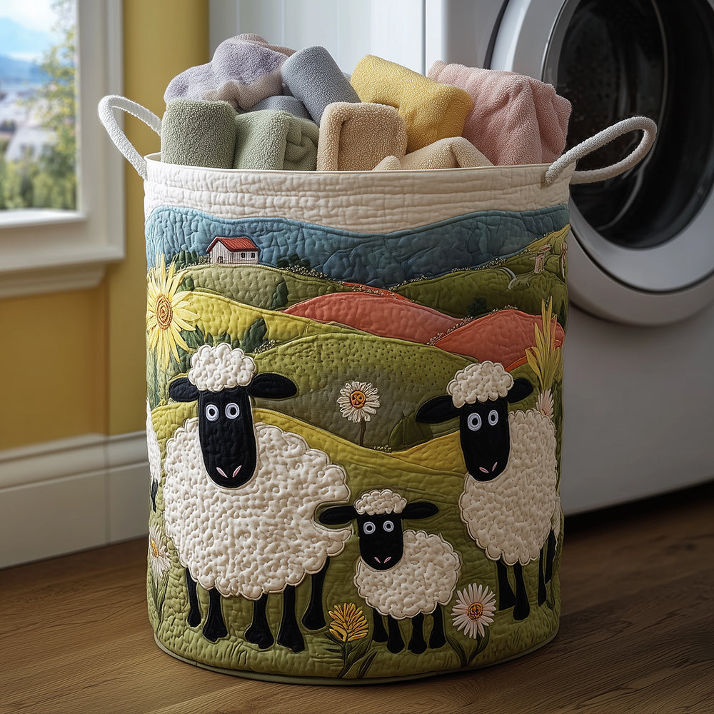 Panier à linge matelassé – Petit mouton – vue 1