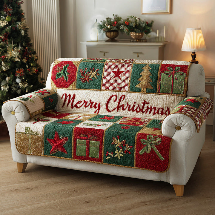 Housse de canapé matelassée – Motif hivernal – image 1
