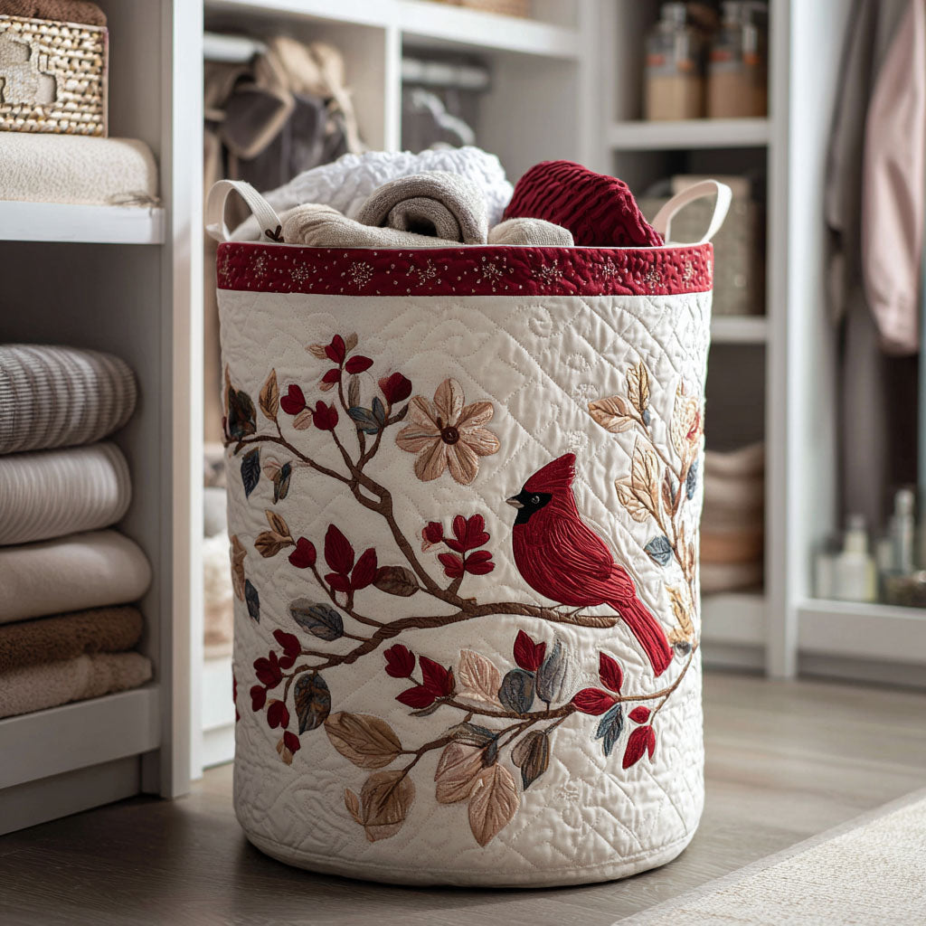 Panier à linge matelassé – Feuilles d’automne – vue 1