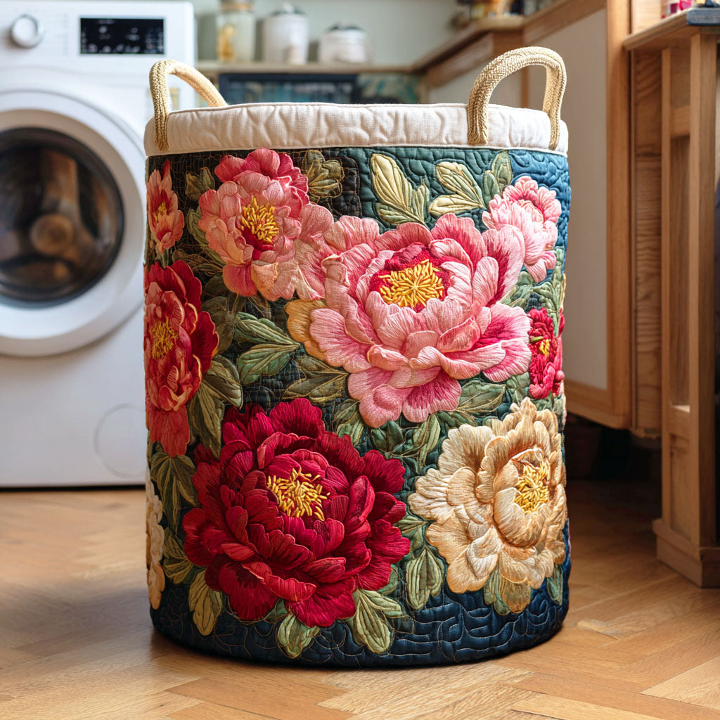 Panier à linge matelassé – Feuilles d’automne – vue 1