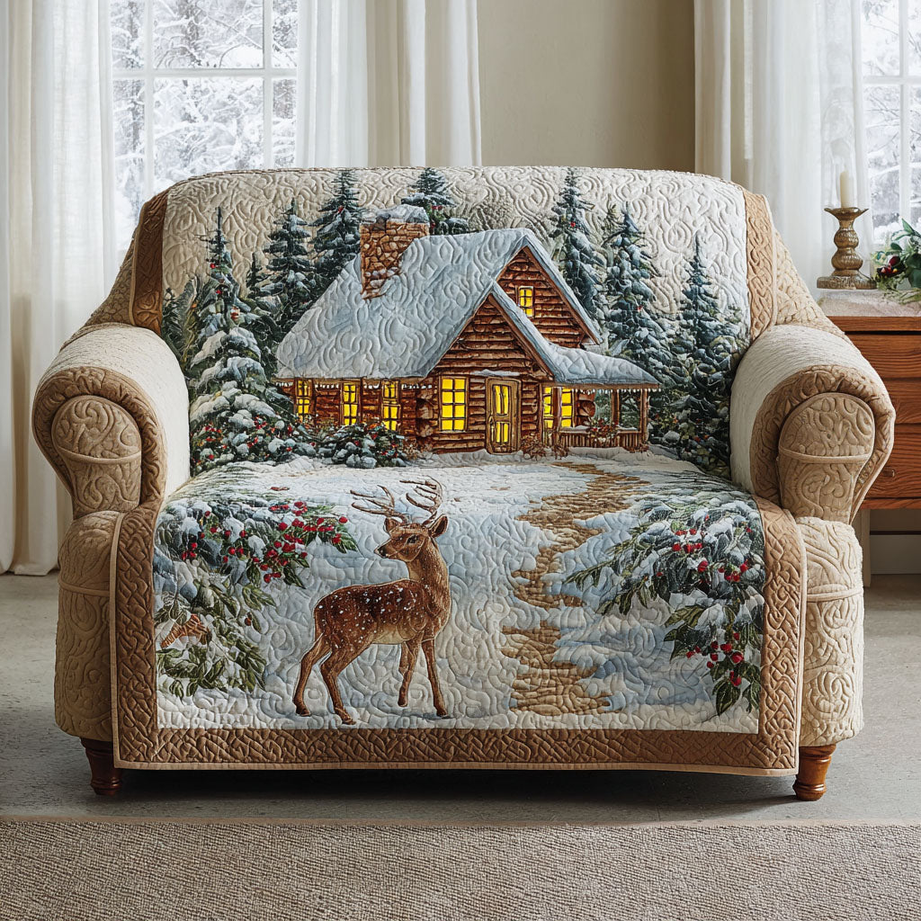 Housse de canapé matelassée – Chalet d’hiver