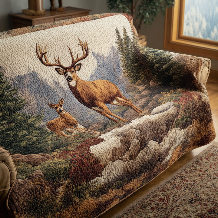 Housse de canapé matelassée – Cerfs