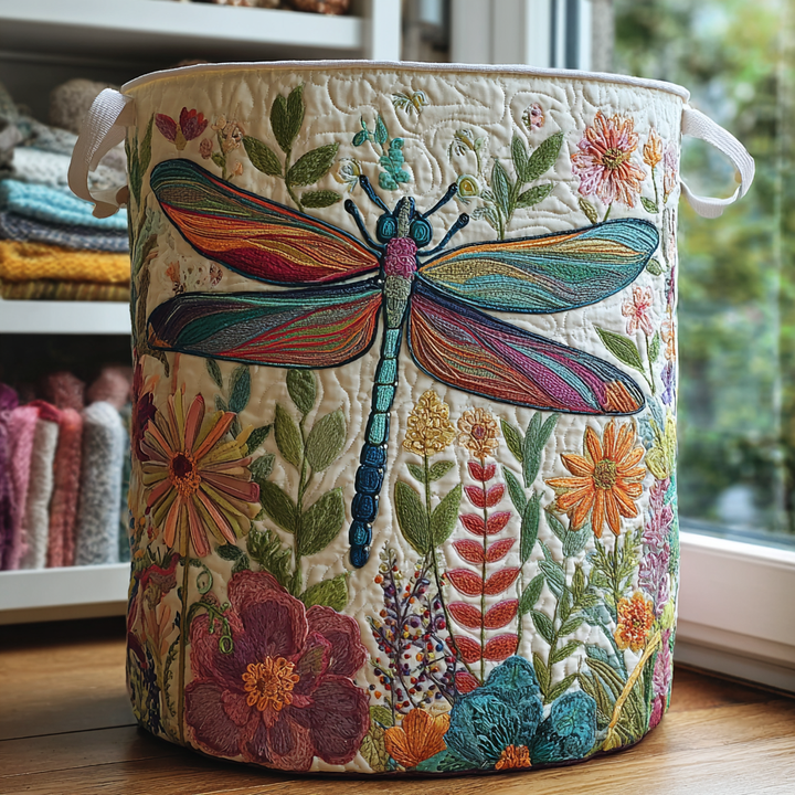 Panier à linge matelassé – Libellules – vue 1