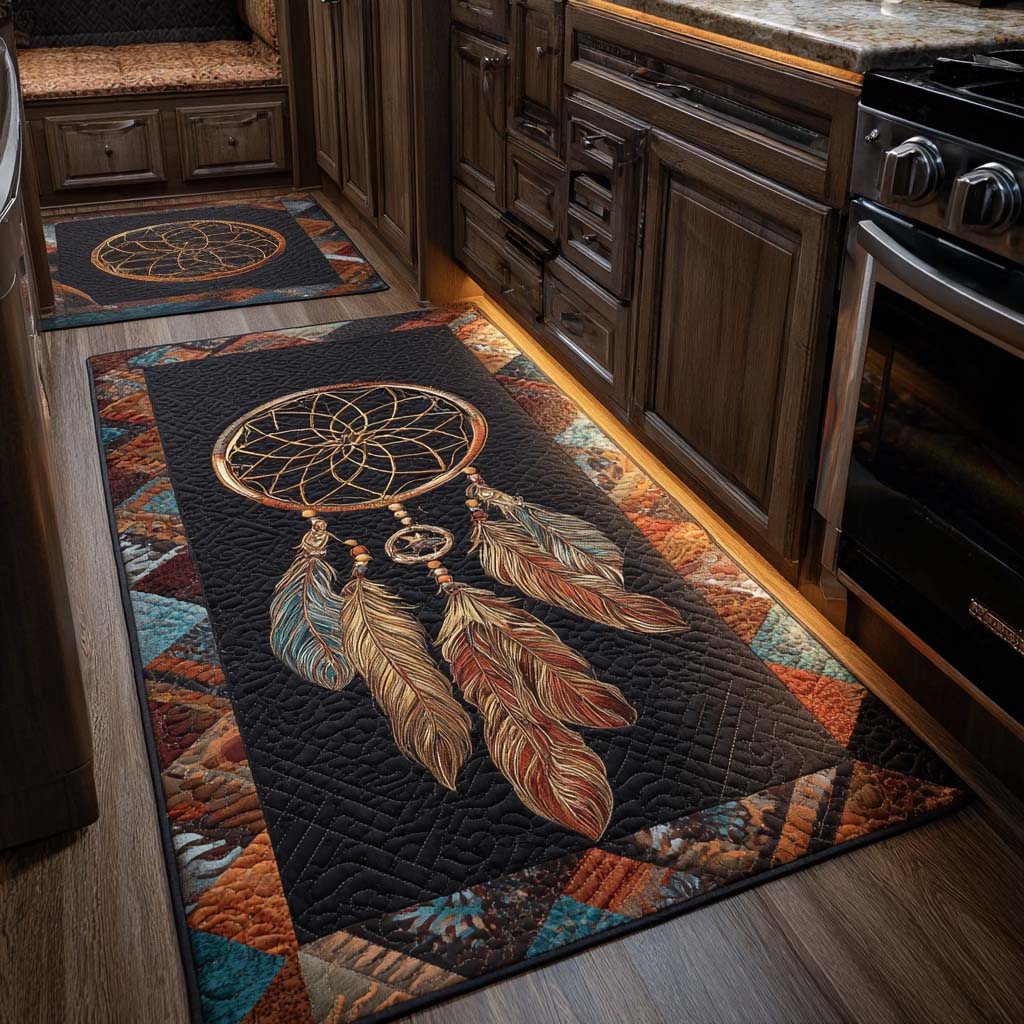 Tapis de cuisine antidérapant – Attrape-rêves sombre