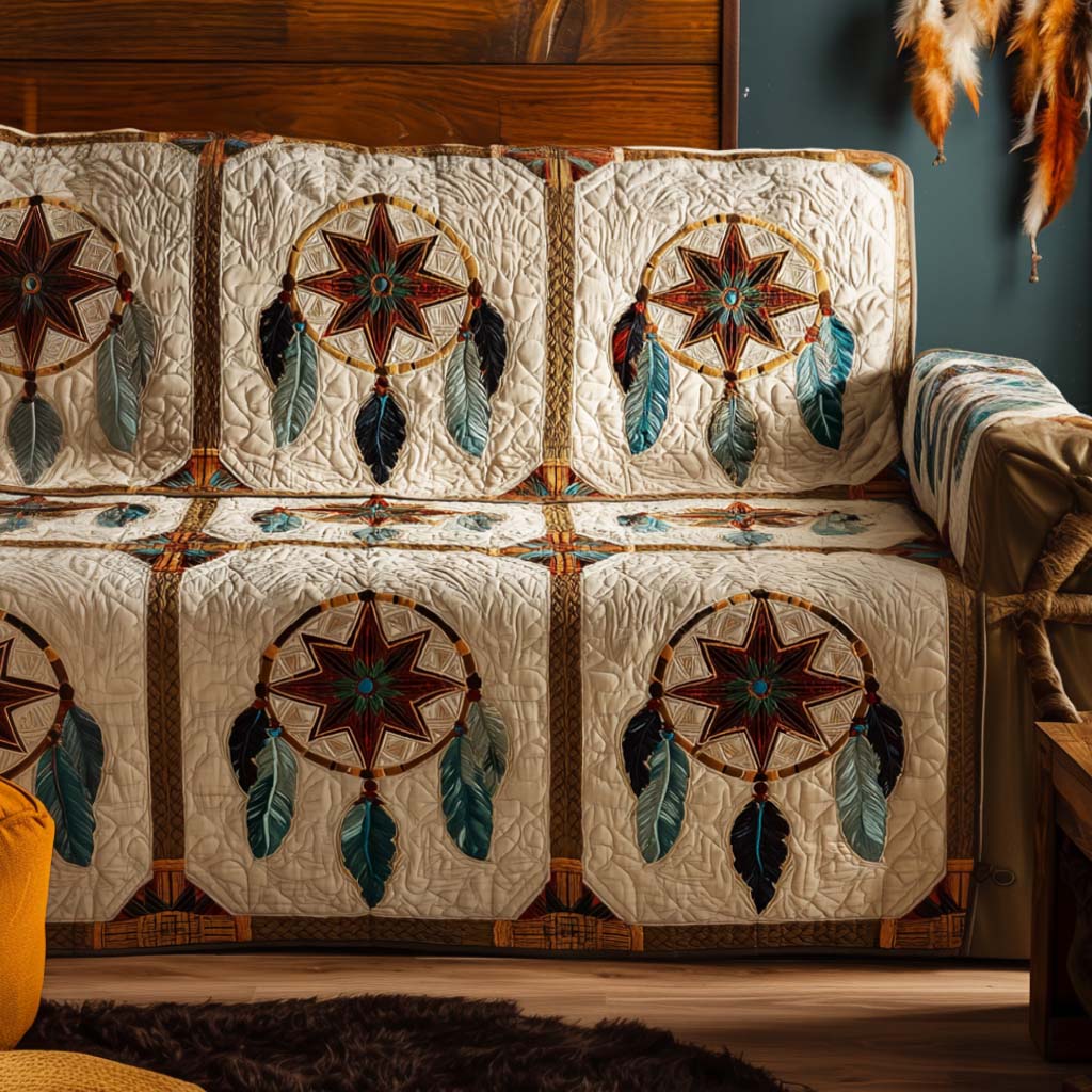 Housse de canapé matelassée – Motif décoratif