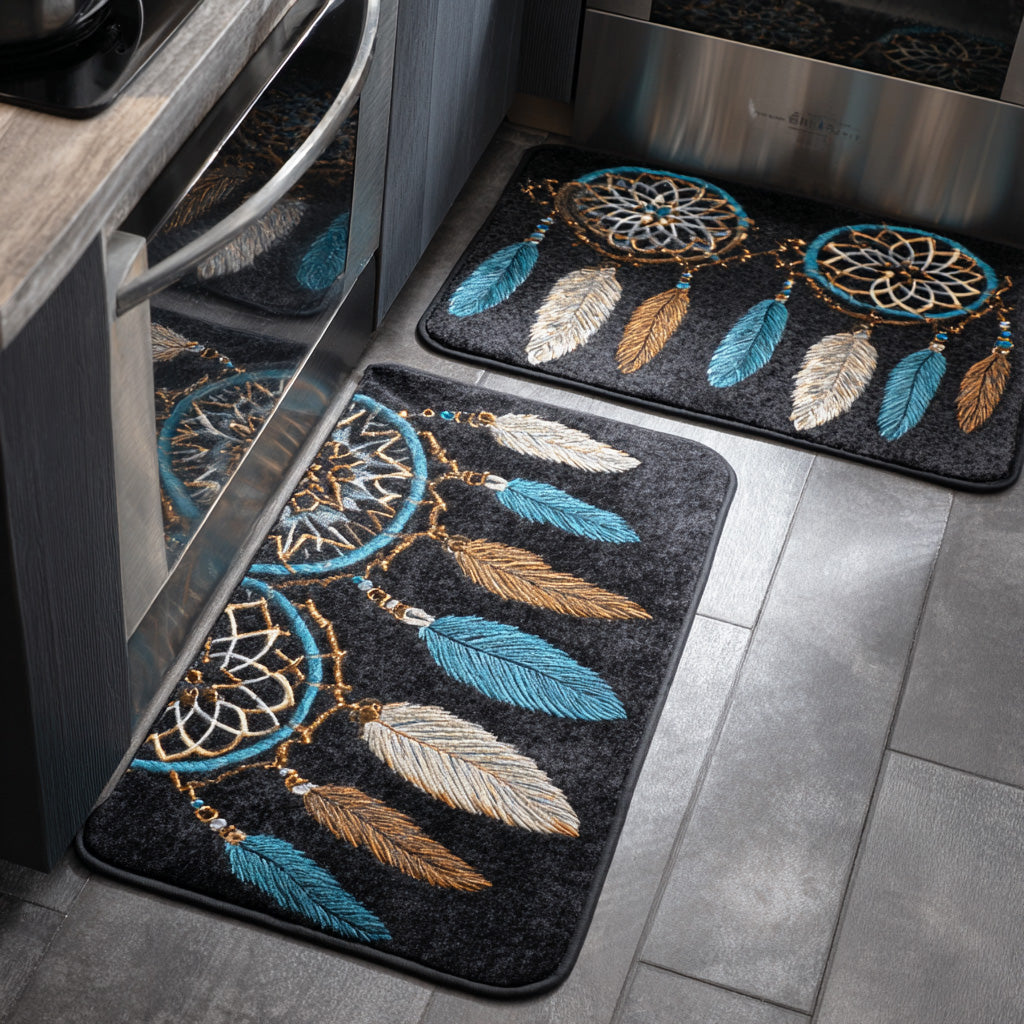 Tapis de cuisine antidérapant – Attrape-rêves et ciel