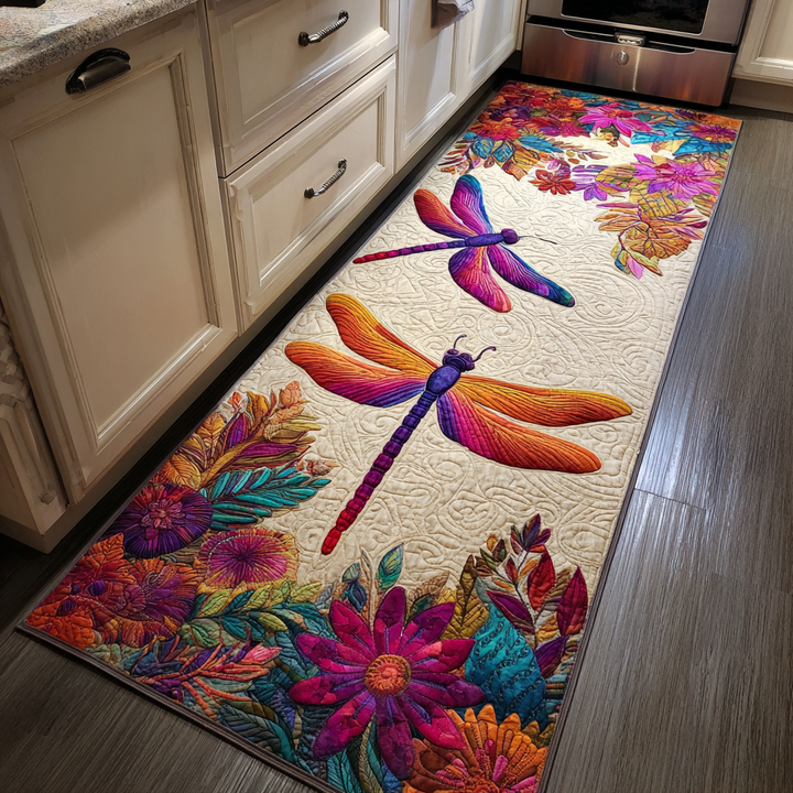 Tapis de cuisine antidérapant – Libellule délicate