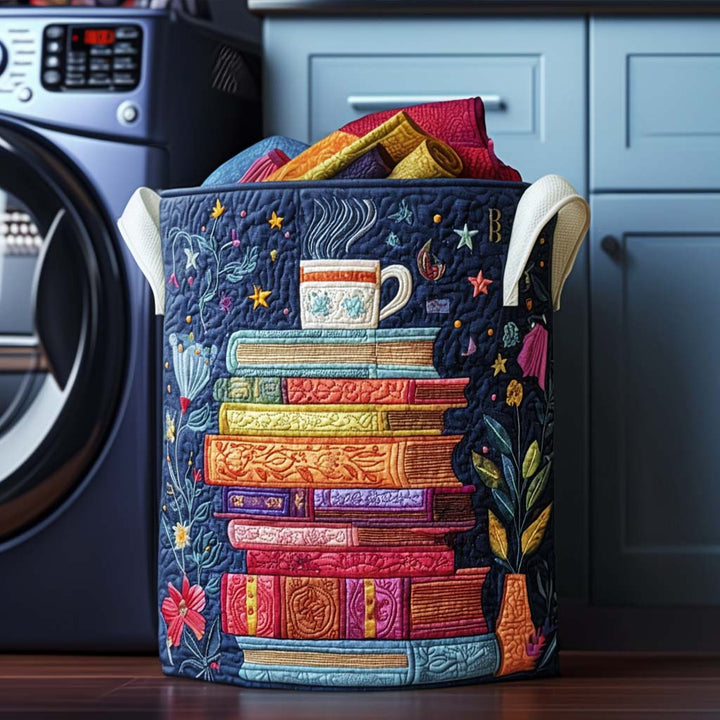 Panier à linge matelassé – Motif littéraire – vue 1