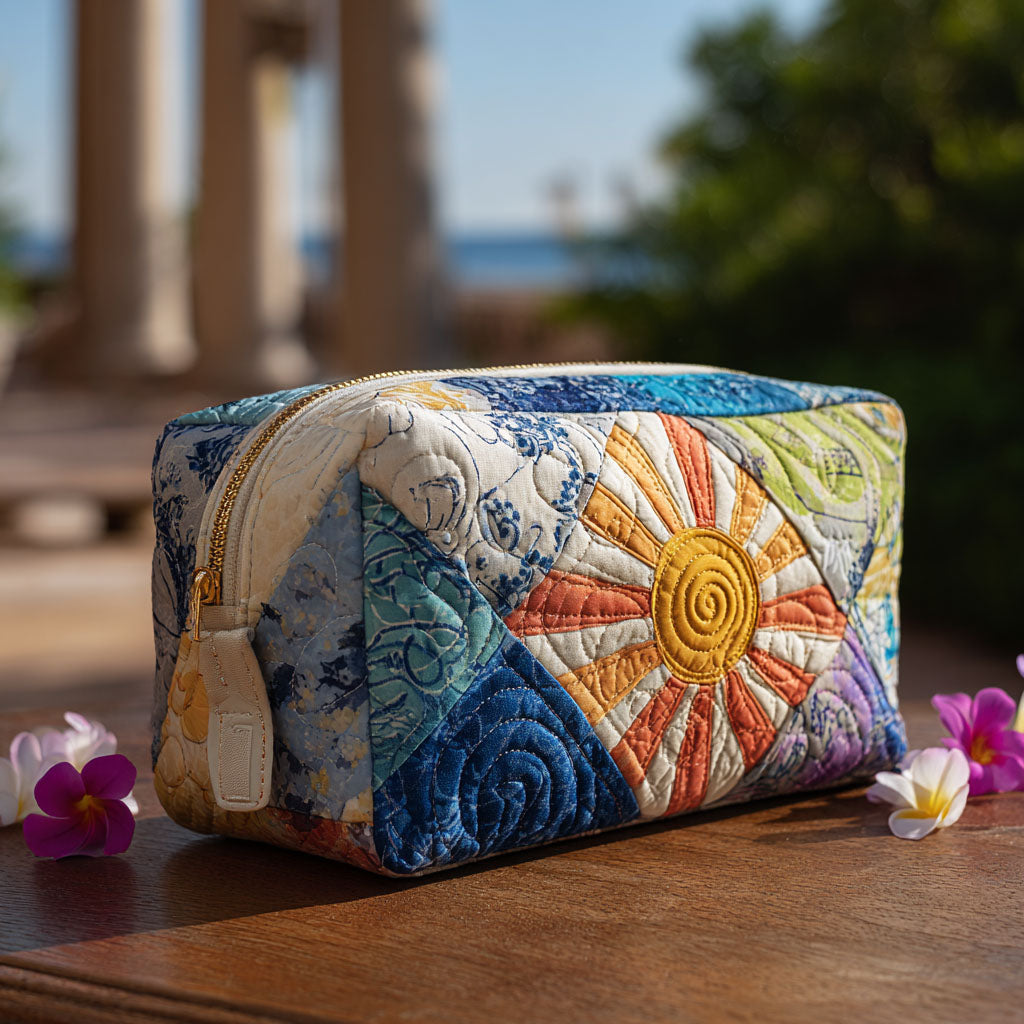 Trousse de maquillage matelassée esprit de la terre – vue 1 – Maria Milano