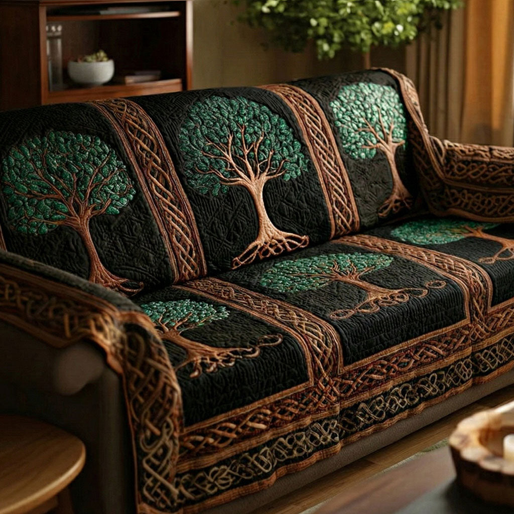 Housse de canapé matelassée – Arbre de vie