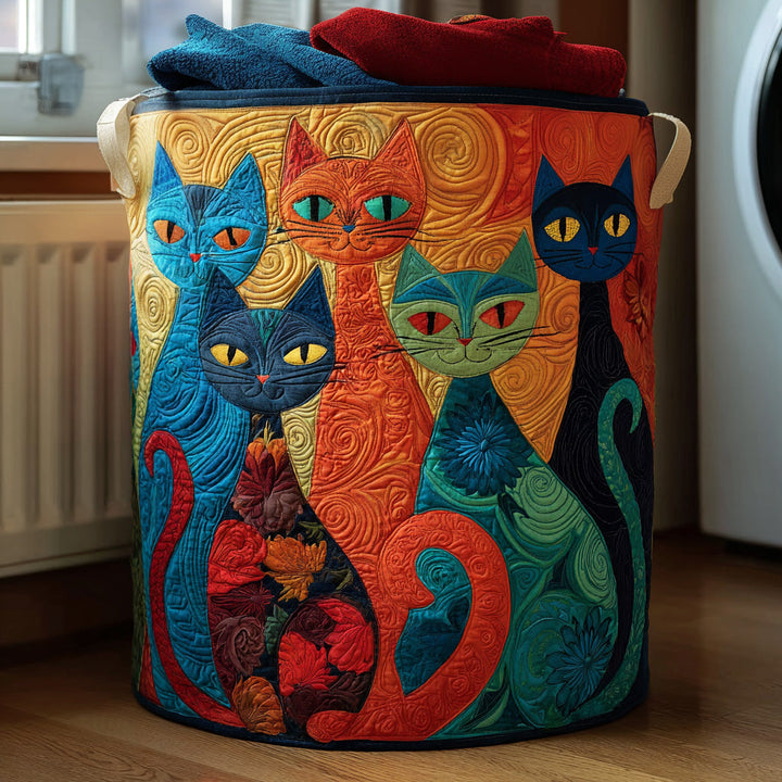 Panier à linge matelassé – Forme de chat – vue 1