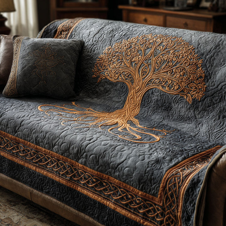 Housse de canapé matelassée – Arbre de vie