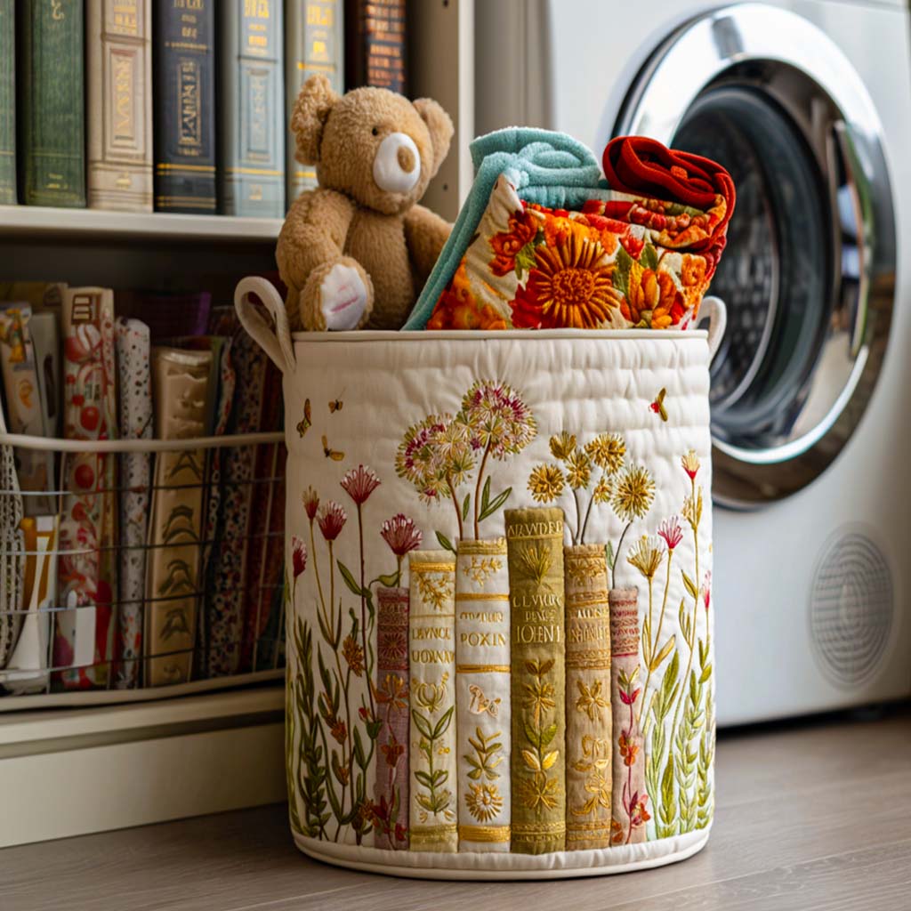 Panier à linge matelassé – Scènes du quotidien – vue 1