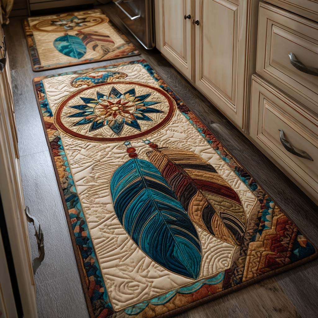 Tapis de cuisine antidérapant – Motif attrape-rêves