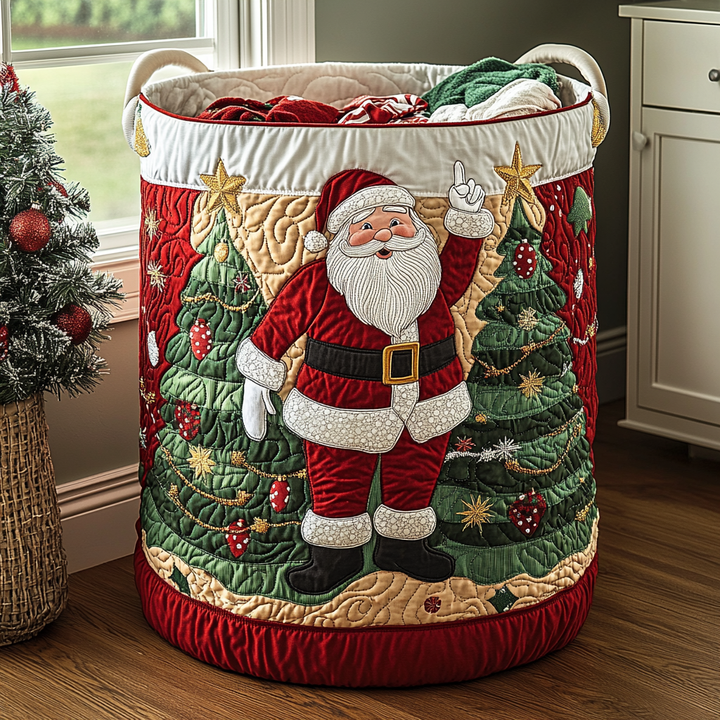 Panier à linge matelassé – Père Noël