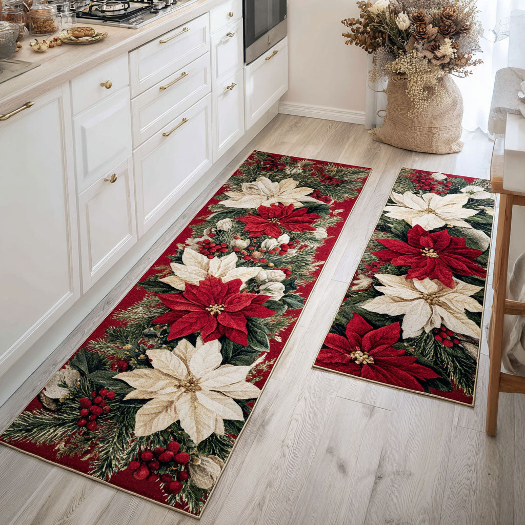 Tapis de cuisine antidérapant – Noël festif