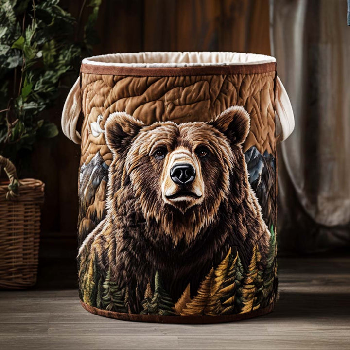 Panier à linge matelassé – Ours – vue 1