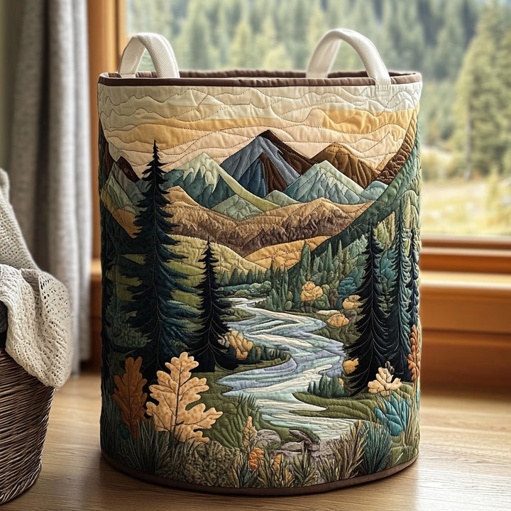 Panier à linge matelassé – Paysage naturel – vue 1