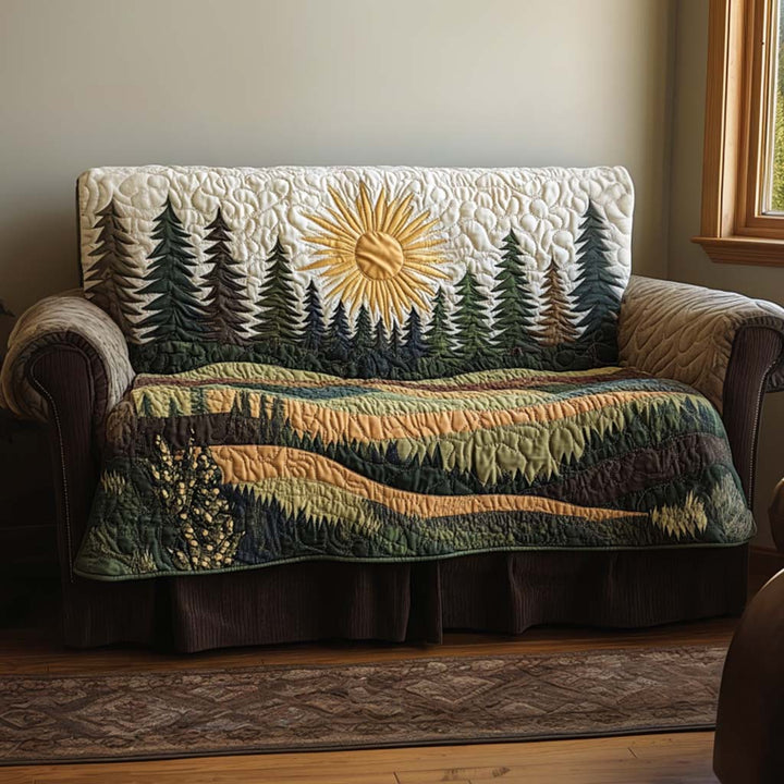 Housse de canapé matelassée – Motif ensoleillé