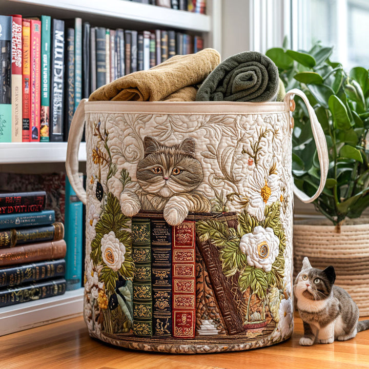Panier à linge matelassé – Chat chaleureux – vue 6